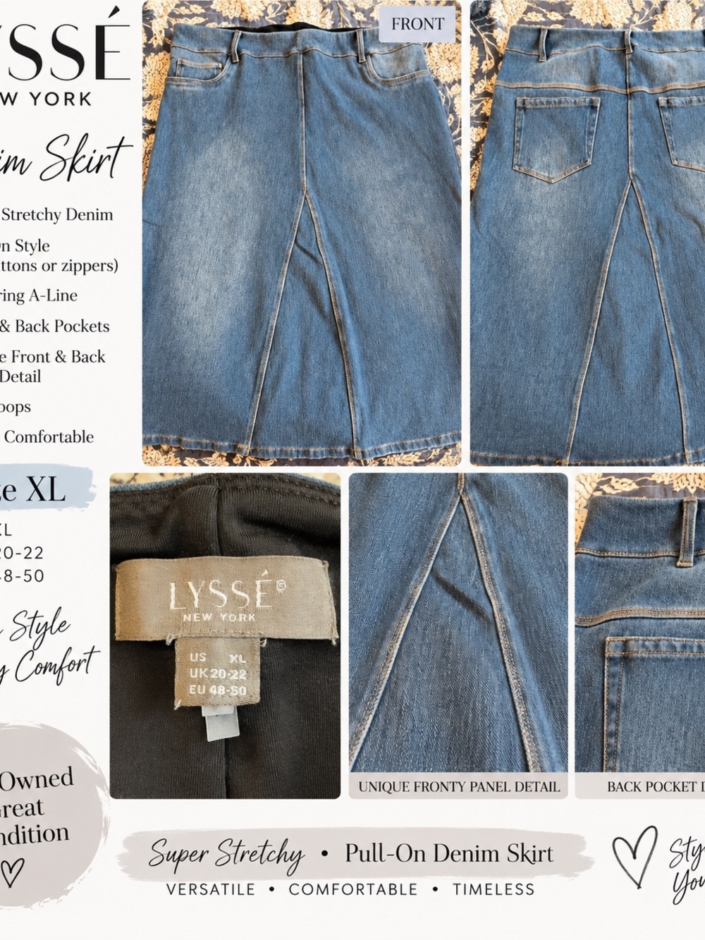 Lysse Blue Denim Flare Skirt